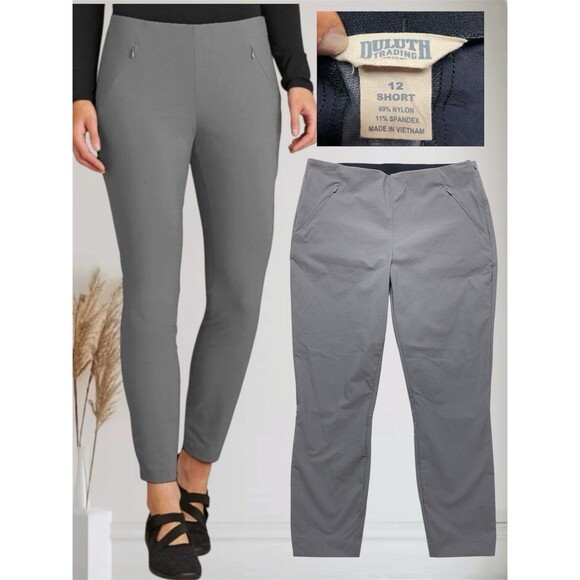 Duluth Flexcellent Skinny Leg Ankle Women's 4-Way Stretch Woven Pants Size 12 - Picture 1 of 16